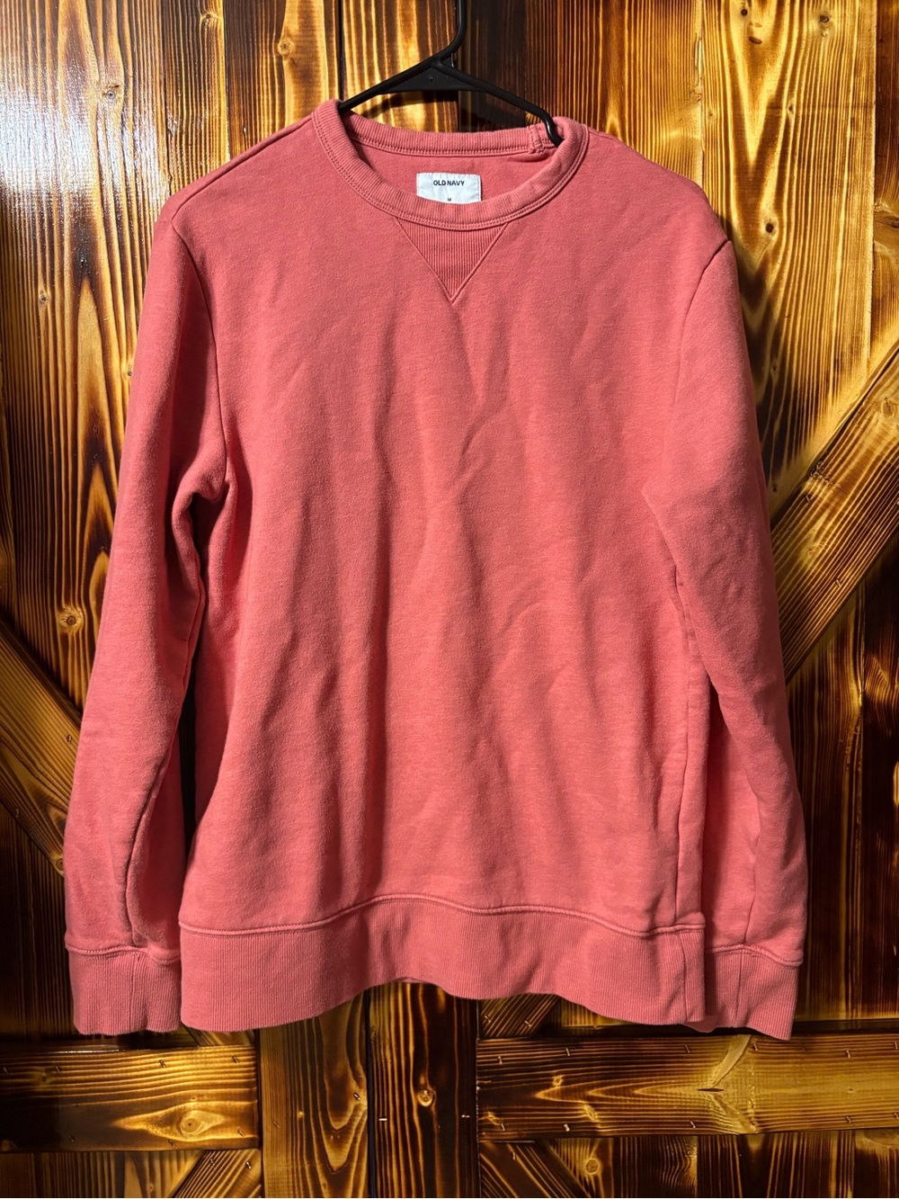 Old Navy Men's light red Crewneck Sweatshirt
